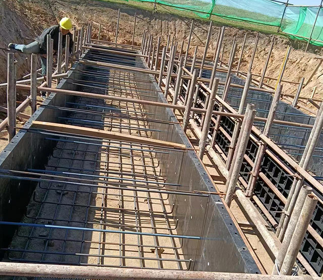 4-meter-high culvert foundation project