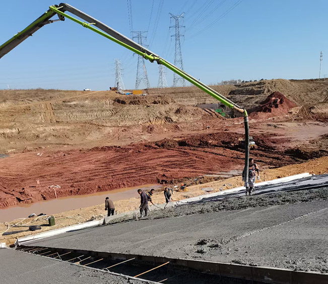 slope protection and drainage ditch project